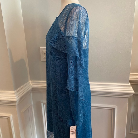NWT Nanette Lenore Peacock Blue Lace Dress, Size 12 - Picture 6 of 12